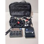 MISC AUDIO LOT IE. ARTCESSORIES DTI DUAL TRANSFORMER / ISOLATOR, ABTECH CHANNEL HUM ELIMINATOR XLR