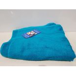 30 X BRAND NEW MUSBURY LUXURY SUPERSOFT TOWELS - ALL IN TEAL - (70 X 127 CM ) - IN 1 BOXES