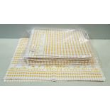 144 X BRAND NEW TEA / KITCHEN TOWELS - IN YELLOW COLOUR - ( 50 X 70 CM ) IN 2 BOXES