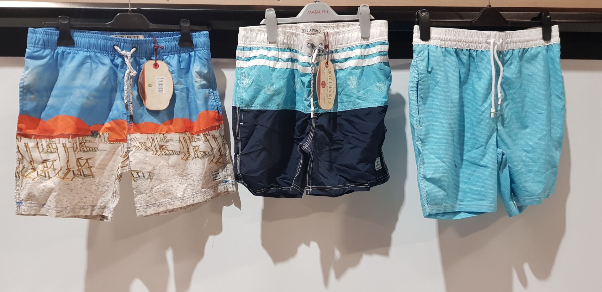 16 X BRAND NEW TOKYO LAUNDRY SWIMMING SHORTS IN MIXED STYLES AND SIZES- RRP EACH £18.99- TOTAL £