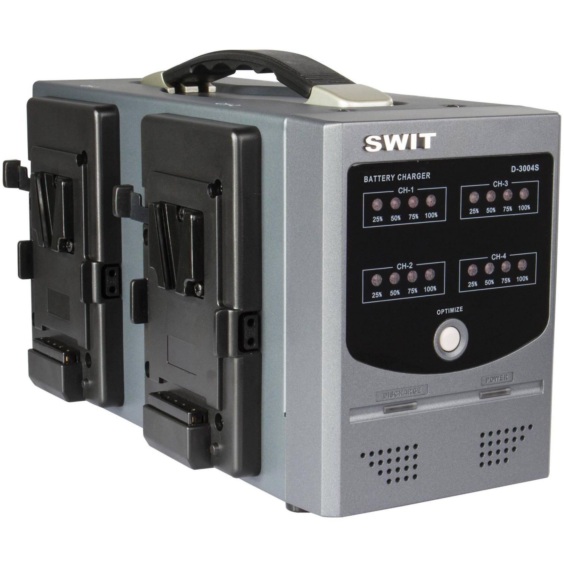 SWIT D-3004S 4-CHANNEL SIMULTANEOUS CHARGER FOR V-MOUNT BATTERIES BATTERY CHARGER