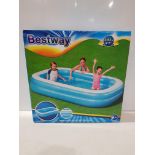 3 X BRAND NEW BESTWAY SPLASH AND PLAY LARGE FAMILY SWIMMING POOL ( L- 2.62M / W - 1.75M / H - 51