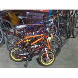 4 PIECE MIXED BIKE LOT CONTAINING 2X RALEIGH MOUNTAIN BIKE 1X BMX - 1 STREET RAIDER KIDS BIKE