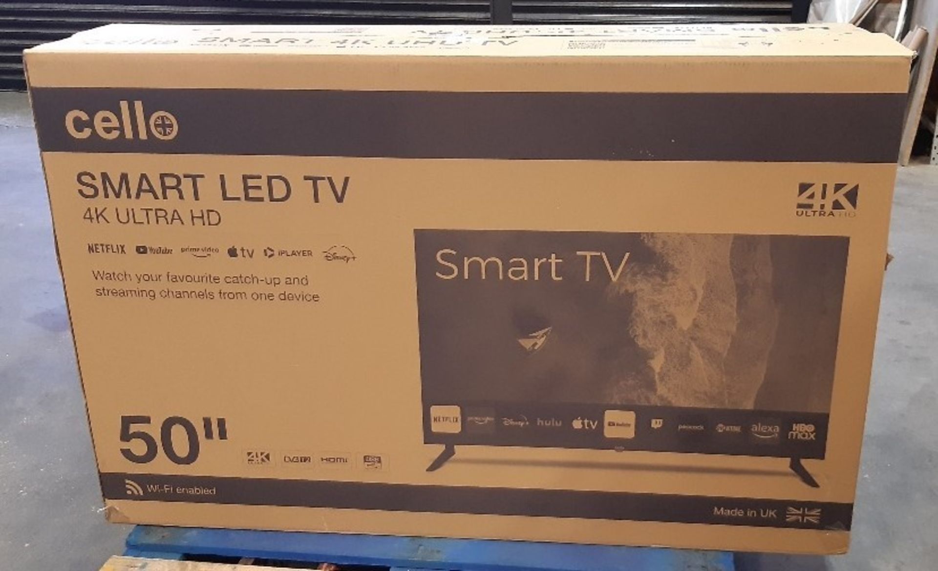 BRAND NEW 50 INCH CELLO SMART LED TV 4K ULTRA HD - MODEL NO. C5023RTS4K (A GRADE)
