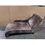 1 X CHAISE LONGUE IN BROWN/GREY (USED)
