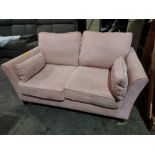 1 X TWO SEATER SOFA IN PINK (USED)