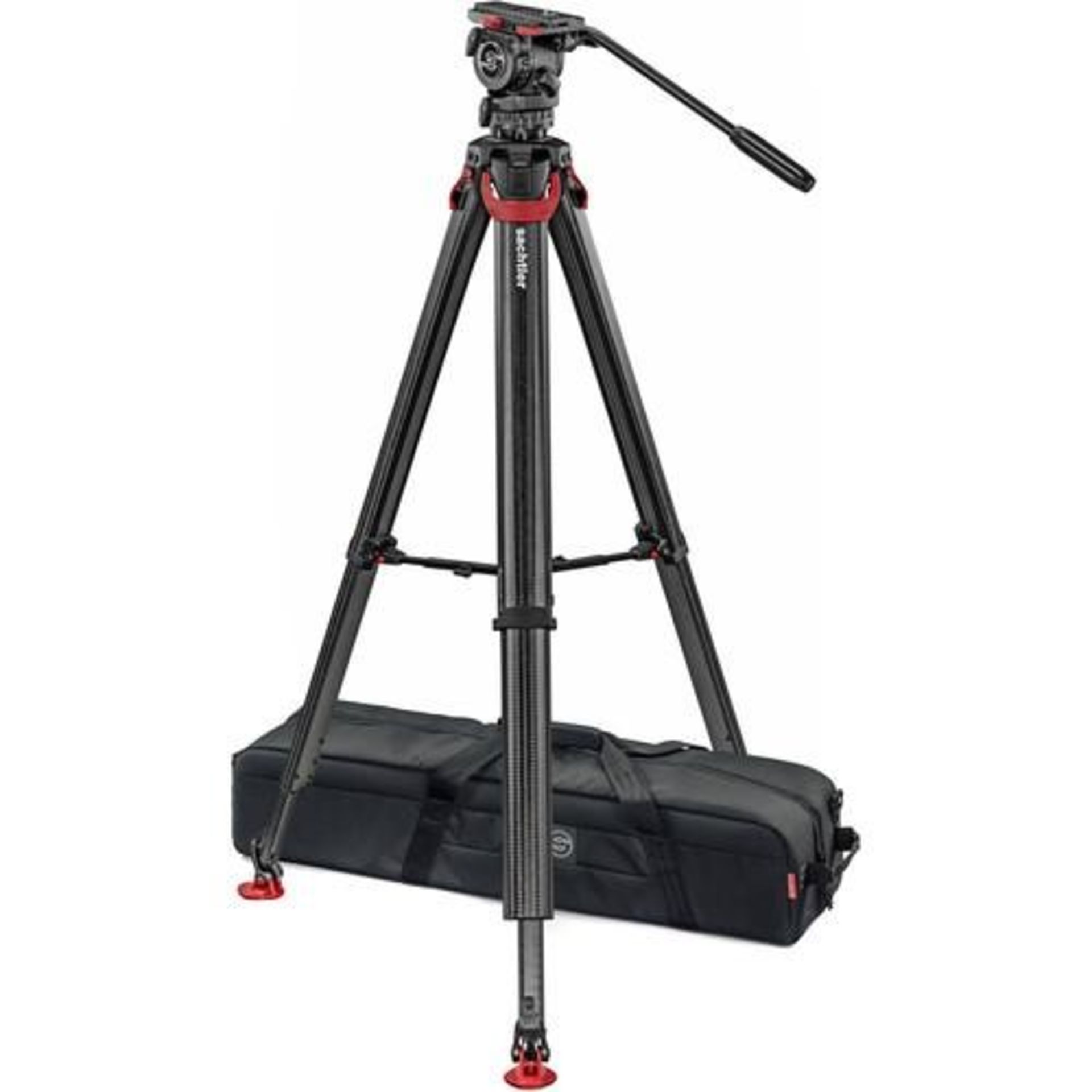 SACHTLER FSB 6 W/ FLOWTECH 75 CARBON-FIBER TRIPOD SYSTEM - IN A CARRY BAG