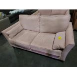 1 X TWO SEATER SOFA IN PINK (USED)