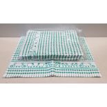 144 X BRAND NEW TEA / KITCHEN TOWELS - IN GREEN COLOUR - ( 50 X 70 CM ) IN 2 BOXES