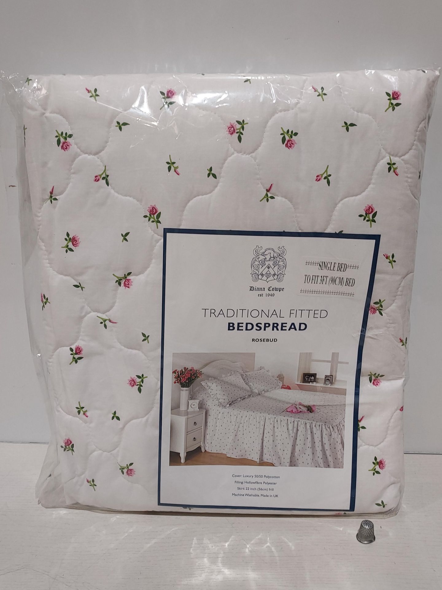 25 X BRAND NEW DIANA COMPE TRADITIONAL FIT BEDSPREAD IN ROSE BUD STYLE FOR SINGLE AND DOUBLE BED