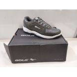 9 X CHARCOAL GOLA TRAINERS IN UK SIZE UK 7, RRP £49.99 EACH - TOTAL RRP £349.93 ON TWO SHELVES