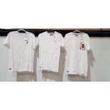 17 X BRAND NEW MIXED MENS THREADBARE T-SHIRTS IN WHTE IN SIZES SMALL MEDIUM LARGE, TOTAL RRP £331,