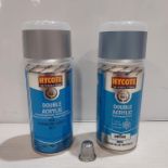 120 X BRAND NEW HYCOTE DOUBLE ACRYLIC CONCENTRATED PAINT IN BMW LIQUID BLUE METALIC - KIA