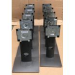 10 X DELL MONITOR STANDS - HEIGHT, TILT, SWIVEL & ROTATE ADJUSTABLE