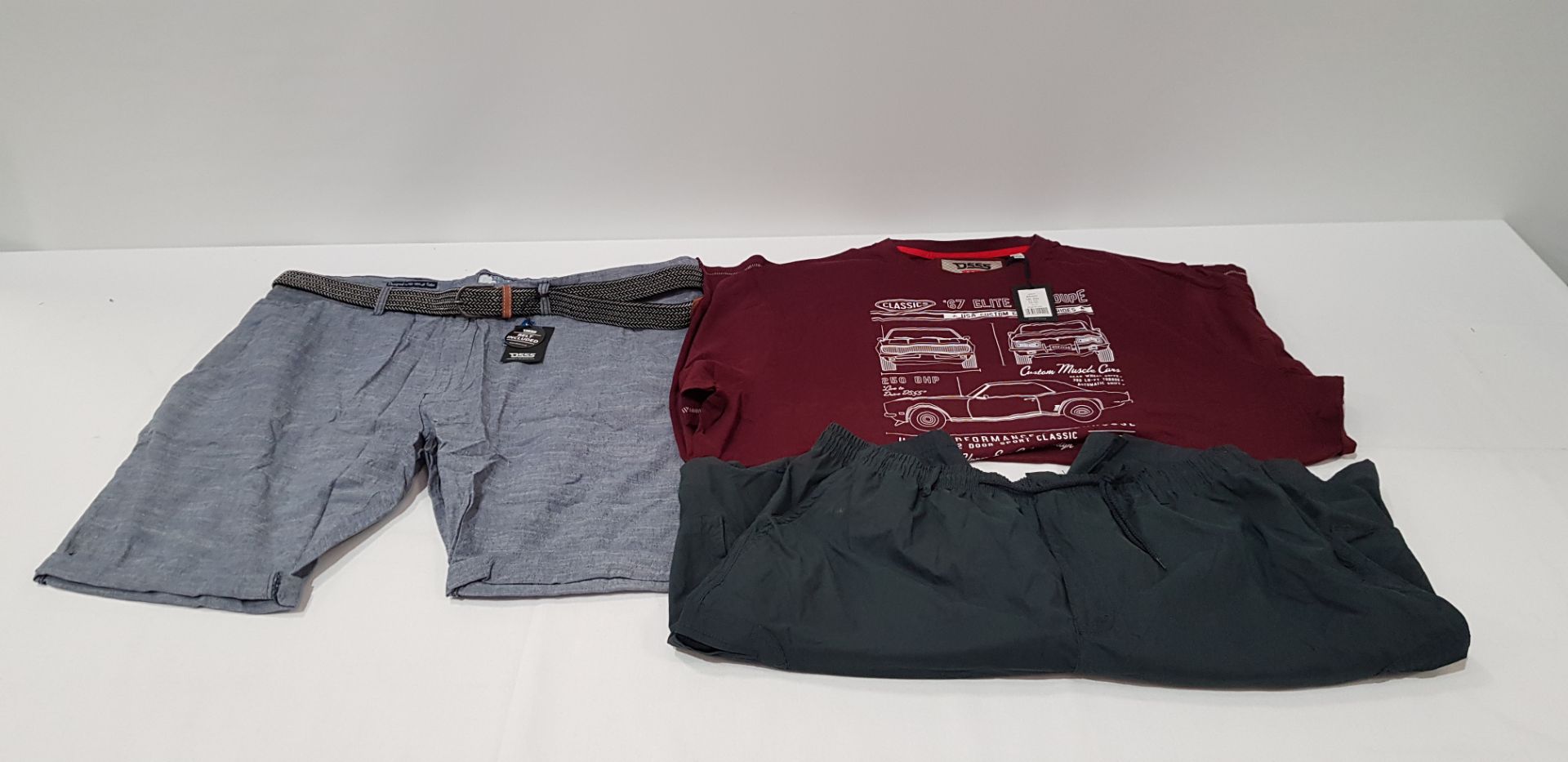 8 X BRAND NEW MIXED DUKE TEES CLOTHING THIS INCLUDES SHORTS, PK POLOS T-SHIRTS AND TROUSERS ALL IN
