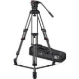 SACHTLER FSB 10 W/ 5386 CARBON-FIBRE TRIPOD SYSTEM - IN A CARRY BAG