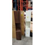 5 X BRAND NEW BATHROOM 300 TOWER UNITS - IN WHITE AND WALNUT COLOUR ( 29273/279 )