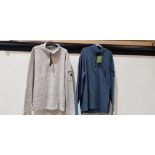 13 X BRAND NEW MENS REGATTA LIGHTWEIGHT HALF ZIP TOP IN LIGHT GREY AND NAVY BLUE IN MIXED SIZES- RRP