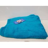 30 X BRAND NEW MUSBURY LUXURY SUPERSOFT TOWELS - ALL IN TEAL - (70 X 127 CM ) - IN 1 BOXES