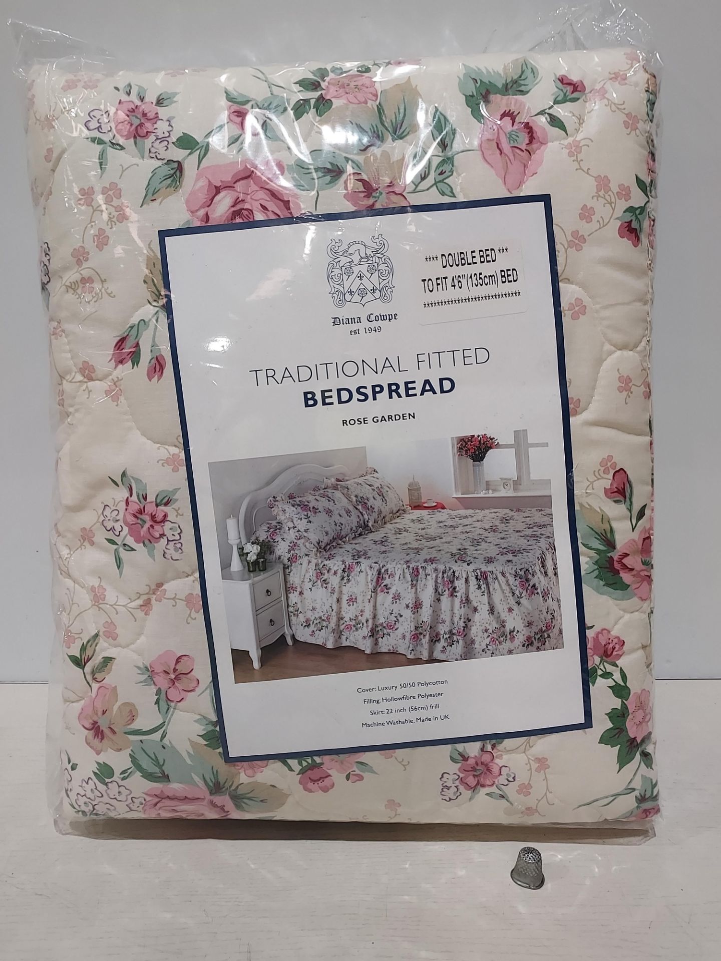 24 X BRAND NEW DIANA COMPE TRADITIONAL FIT BEDSPREAD IN ROSE GARDEN STYLE DOR DOUBLE BED