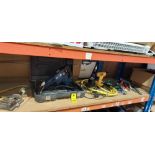 1 X MIXED TOOL LOT CONTAINING 1X POWERCRAFT HEAVY DUTY HAMMERJACK, 1 X DEWALT CORDLESS DRILL WITH