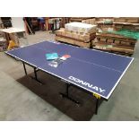 1 X BRAND NEW ASSEMBLED FULL SIZE DONNAY INDOOR/OUTDOOR PING PONG TABLES - WITH NET AND BATS -