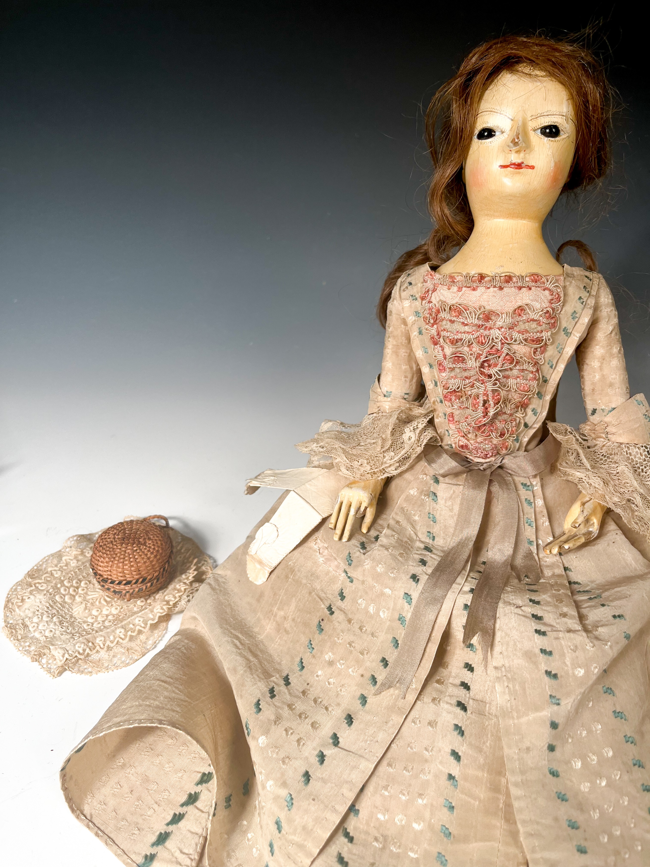 An early George II wooden doll, English, circa 1750, - Image 4 of 12