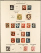 COLLECTIONS & ACCUMULATIONS GB AND IRELAND IN LARGE ALBUM. 1840's-1970's mint & used stamps in a