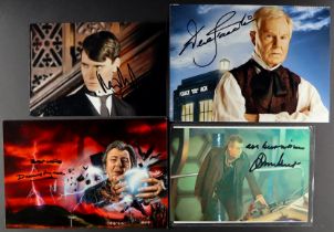 DR WHO - COLLECTABLE SELECTION INCLUDING SIGNED. 2 t-shirts, 2 neck ties, baking mould, bookmark,