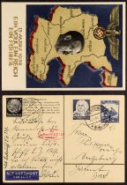GERMANY THIRD REICH a range of covers and cards incl. Zeppelin flown, plus 1936 Olympic miniature