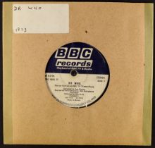DR WHO - 7" VINYL RECORDS. Comprising of 'Who is the Doctor' c/w 'Blood Donor' (Jon Pertwee, Safari