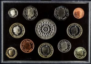 BRITISH COINS 2007 Royal Mint 'Executive Proof Collection' in wooden box, with 12 coins.