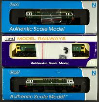 N GAUGE DAPOL ENGINES. Includes a Class 27, D5401 (boxed, working), Class 27, D5369 (boxed, dummy),