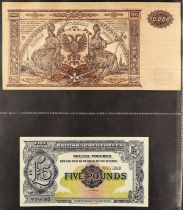 WORLD BANKNOTES 20th Century various uncirculated banknotes, includes British Armed Forces to £5,