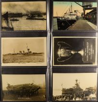 SHIPS PICTURE POSTCARDS 1900's-1920's includes real photos, German submarine washes ashore at