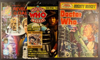 DR WHO - MAGAZINE RANGE. A variety of magazines, fanzines, comic books and other ephemera. Includes