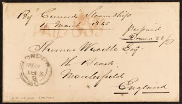 CANADA 1865 (10th March) envelope from London, Upper Canada, to Macclesfield, England, with h/s ‘