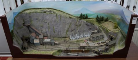 N GAUGE TRACK LAYOUT - TRENANT SLATE WORKS. Delightful circular track which features the works,