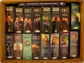 DR WHO - AUDIO CD BOX-SETS. Includes 'Dark Eyes' (1-4), 'Unit' (8 different titles), 'Doom