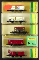 N GAUGE MINITRIX ENGINE AND ROLLING STOCK. N205 LMS Ivatt Class Engine (working, unboxed) and the