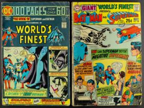 DC COMICS - WORLD'S FINEST COMICS 1969 - 1985 featuring Batman and Superman. Approximately 55