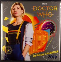 DR WHO - CALENDARS. Dr Who 1984, 86, 97, 98, 99 (creases), 2002, 2006, 2007, 2008 (piece missing