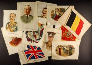CIGARETTE SILKS. Includes B.D.V flags (approx 15x10 cm), Royalty, Paintings (also 15 x 10),