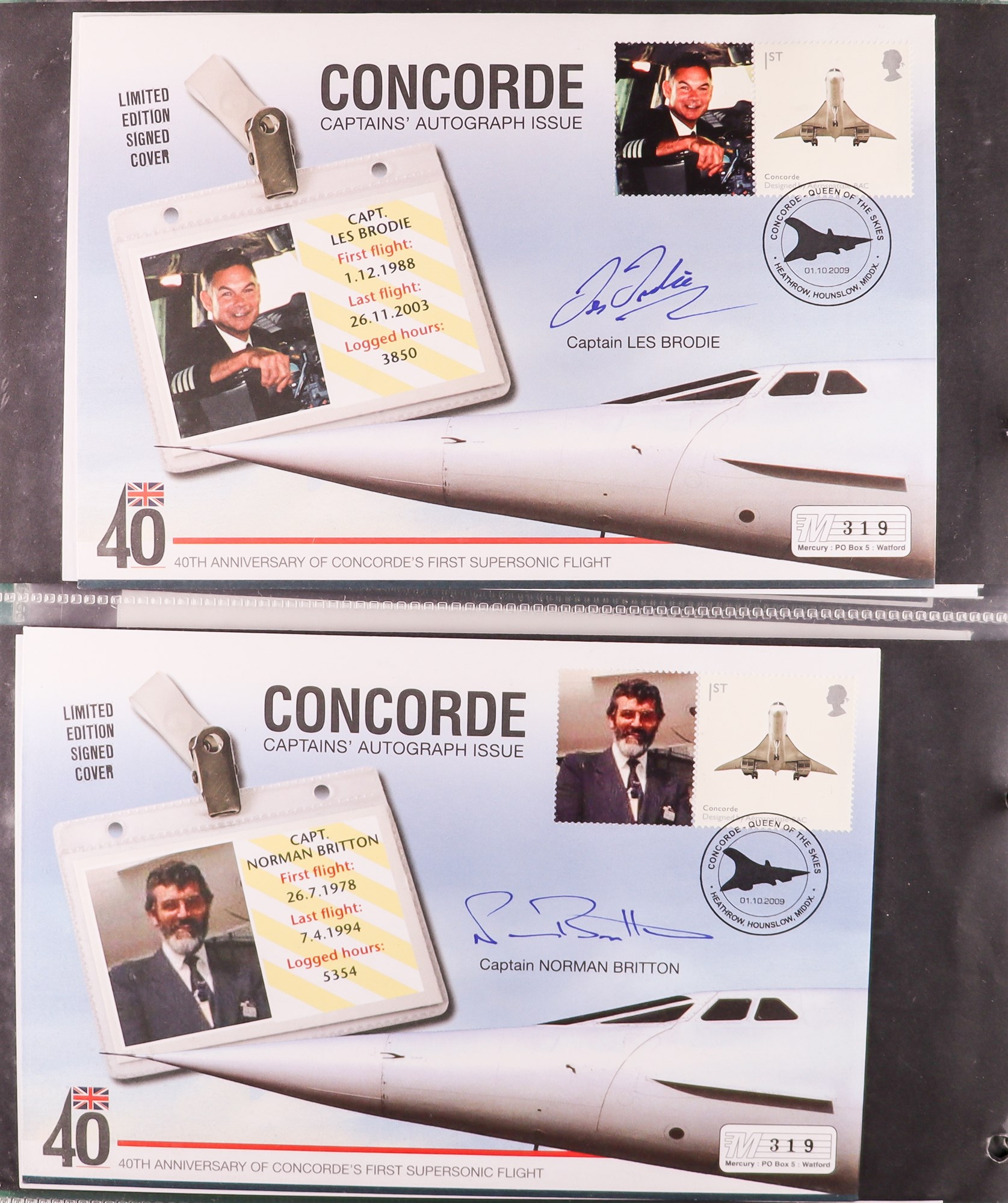 GB. COVERS & POSTAL HISTORY CONCORDE - AUTOGRAPHED COVERS collection of 16 items in binder, includes - Image 7 of 7