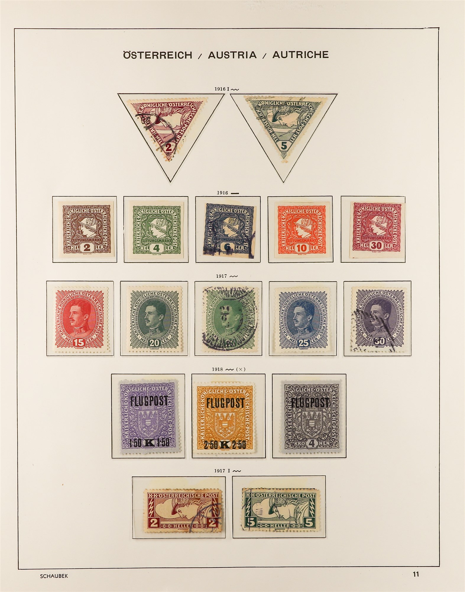 AUSTRIA 1850 - 1937 COLLECTION. of around 1000 mint & used stamps in Schaubek Austria hingeless - Image 13 of 29