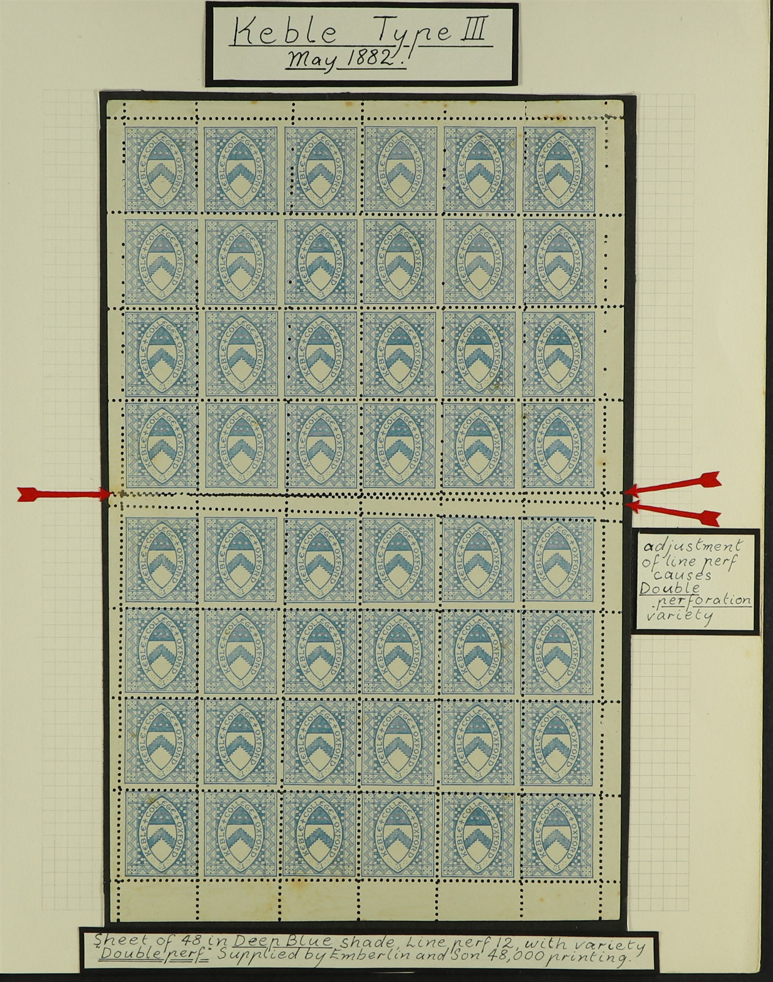 GREAT BRITAIN COLLEGE STAMPS - KEBLE COLLEGE OXFORD specialised collection of 100+ stamps spanning - Image 4 of 4