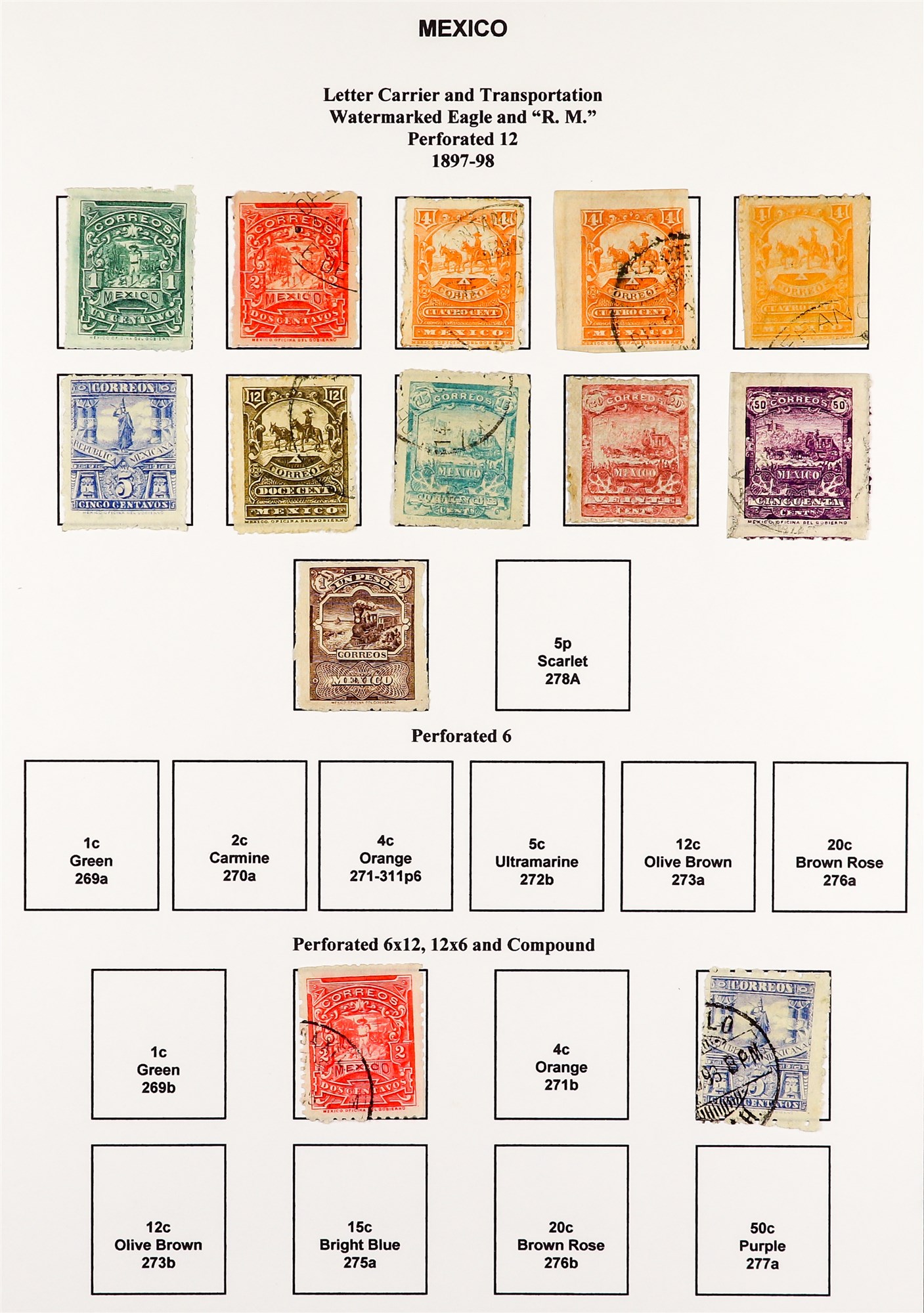 MEXICO 1872 - 1910 EXTENSIVE COLLECTION of over 300 mint & used stamps with a degree of - Image 29 of 32