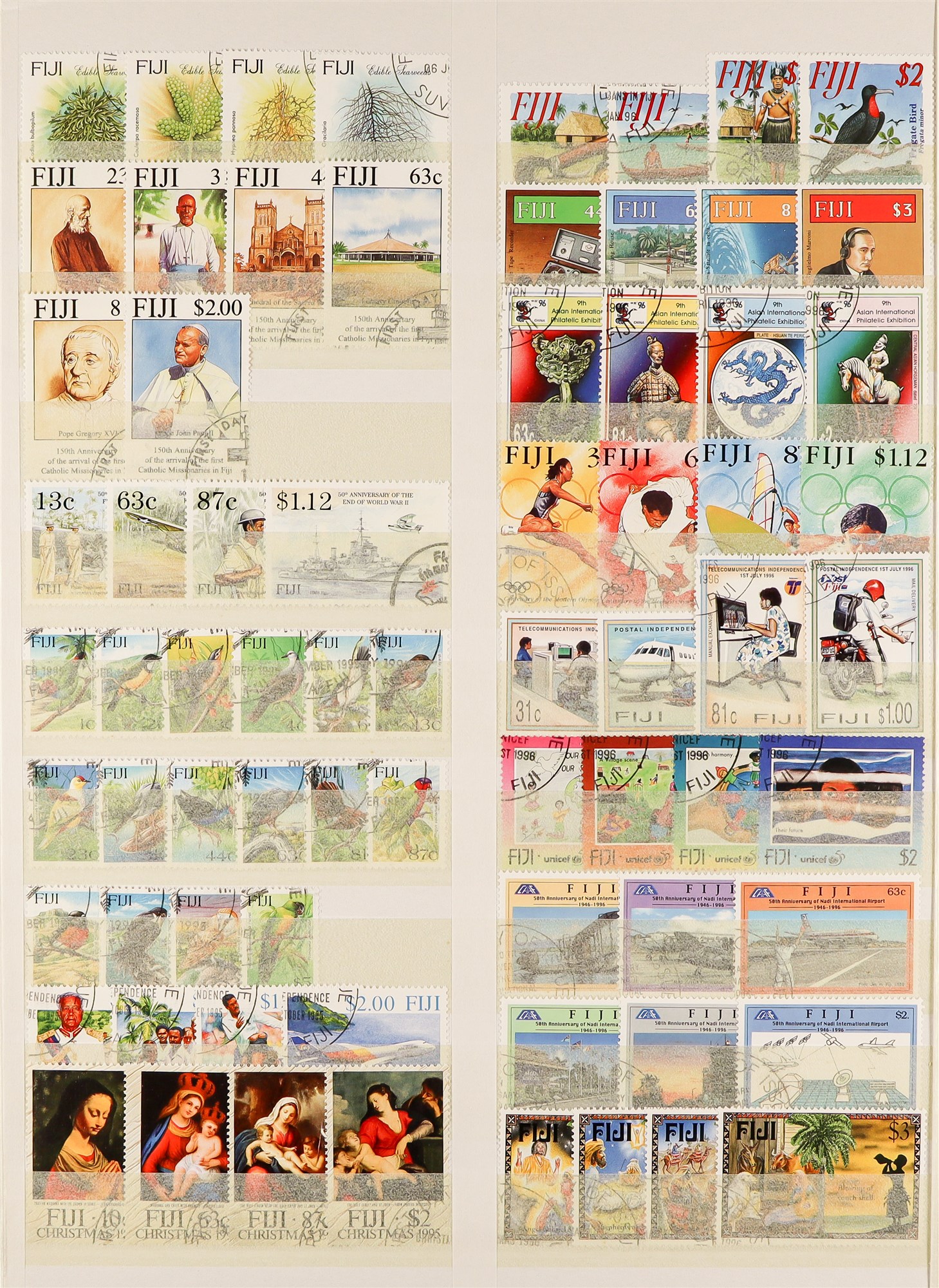 FIJI 1953 - 2000 COLLECTION of 800+ used stamps, near-complete for the period (SG 278 - 1096) with - Image 9 of 14