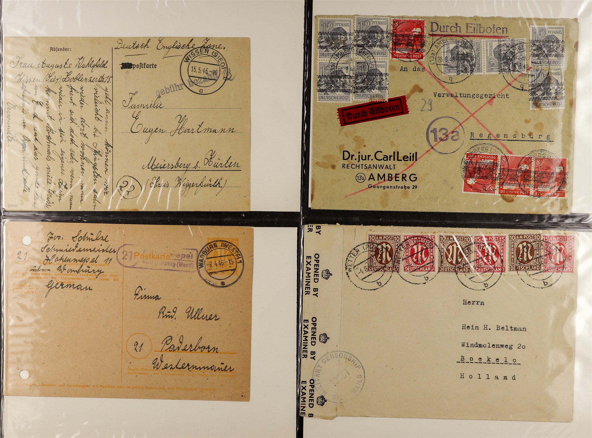 GERMAN ALLIED ZONES 1945 - 1951 COVERS COLLECTION around 60 items from various allied zones, - Image 10 of 16