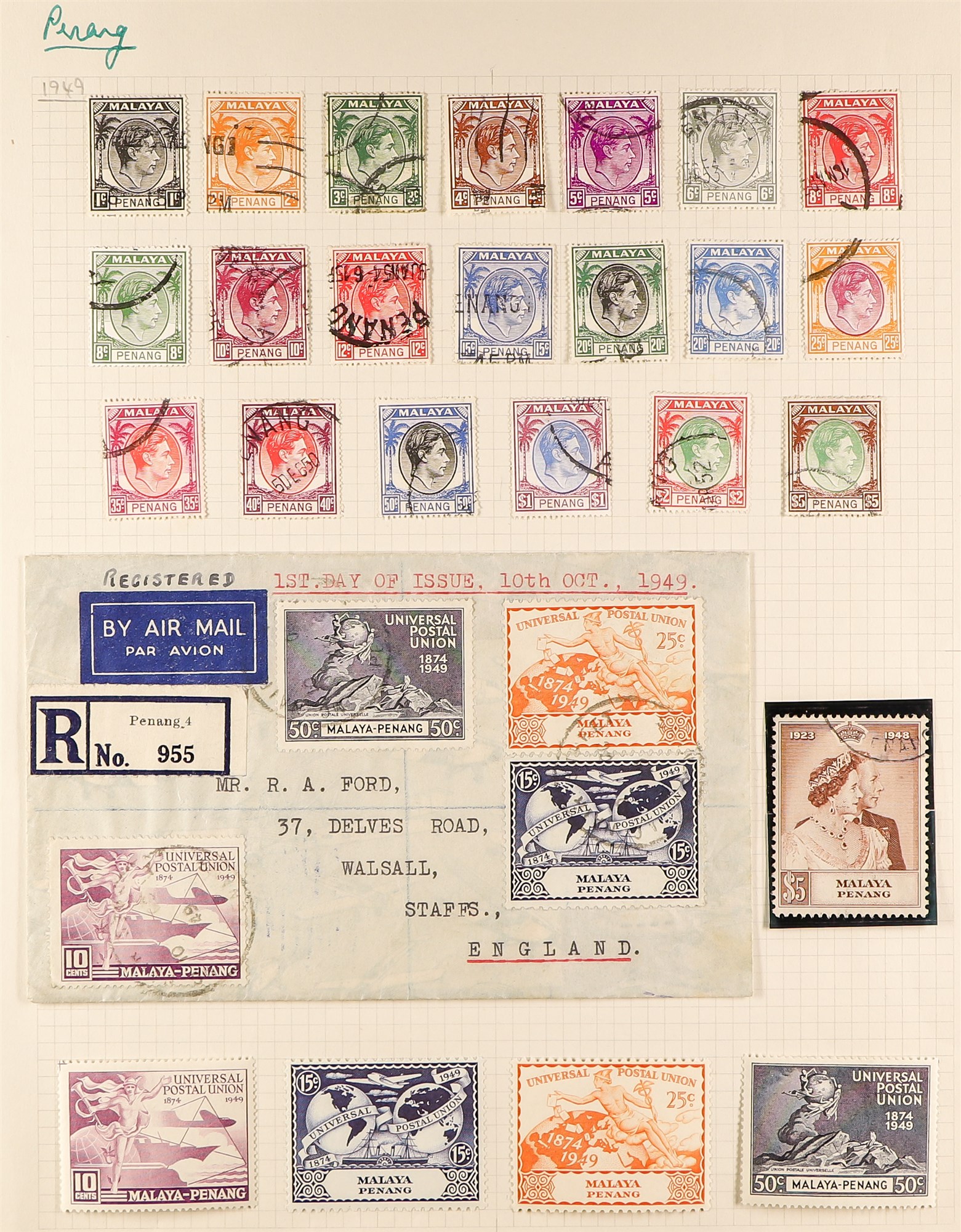 MALAYA STATES COLLECTION on 4 album pages includes mint 1880s 2c rose Straits opt'd for various - Image 4 of 4